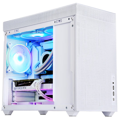 SAMA IM01 Pro Black Micro ATX Mid Tower Computer Case Type-C USB3.0*2 MATX PC Case, 1x120mm Silent High Airflow Fan Pre-installed