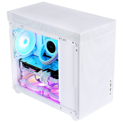 SAMA IM01 Pro Black Micro ATX Mid Tower Computer Case Type-C USB3.0*2 MATX PC Case, 1x120mm Silent High Airflow Fan Pre-installed