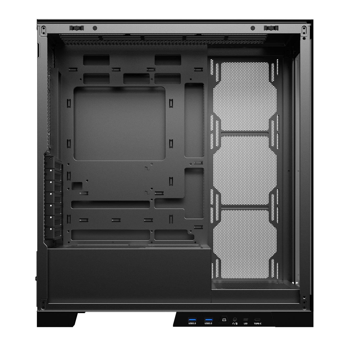 SAMA 4503 Tempered Glass Side Panel Mid Tower ATX Computer Gaming PC Case , 4 Addressable RGB Fans Pre-Installed, Support Back plug Motherboard