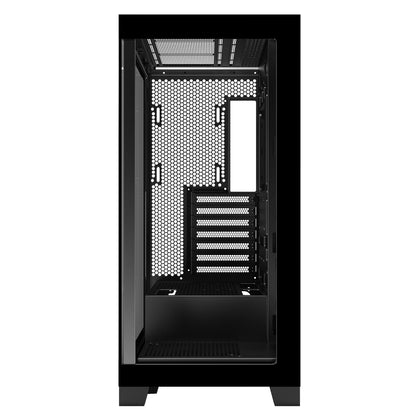 SAMA 4503 Tempered Glass Side Panel Mid Tower ATX Computer Gaming PC Case , 4 Addressable RGB Fans Pre-Installed, Support Back plug Motherboard